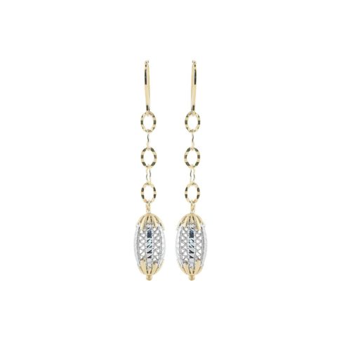 Gold and rhodium-plated 925 silver earrings - ZOR1085-LN