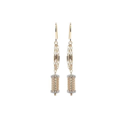 Gold and rhodium-plated 925 silver earrings - ZOR1091-LN