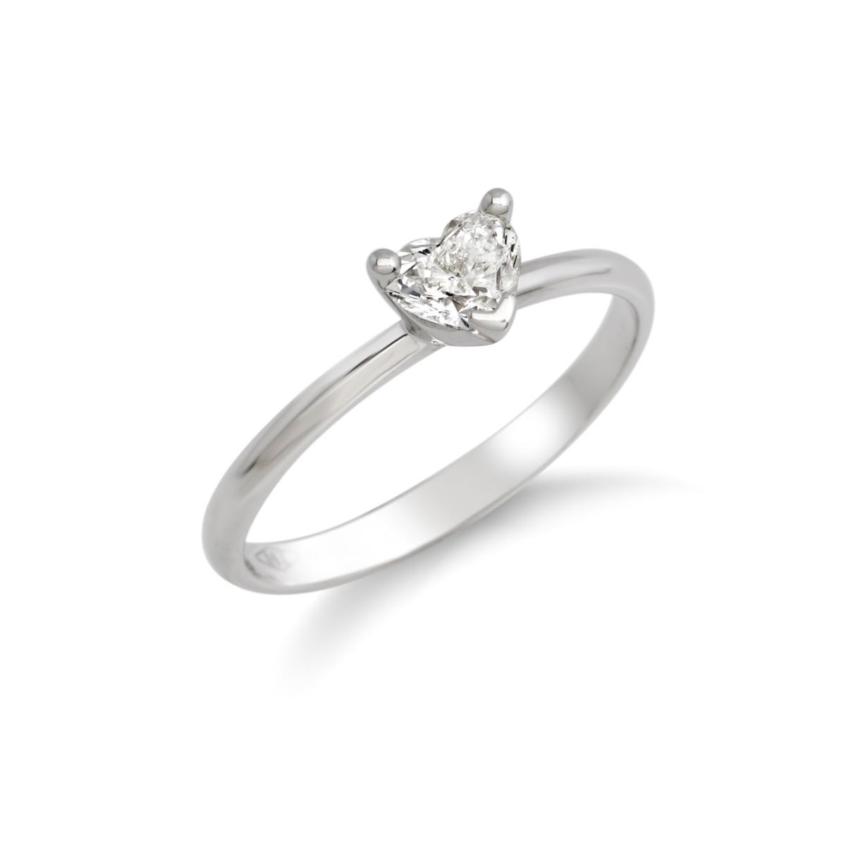 Ring with heart cut diamond
