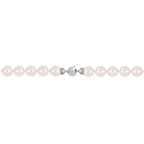 Akoya pearl string with 18 kt gold clasp and diamonds - C038L